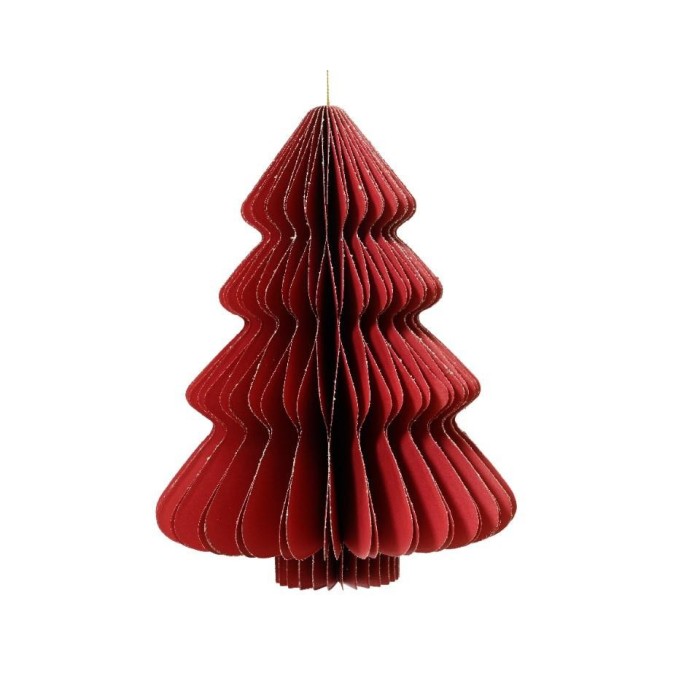 ALBERO CARTA GLITTER ROSSO H.20CM.